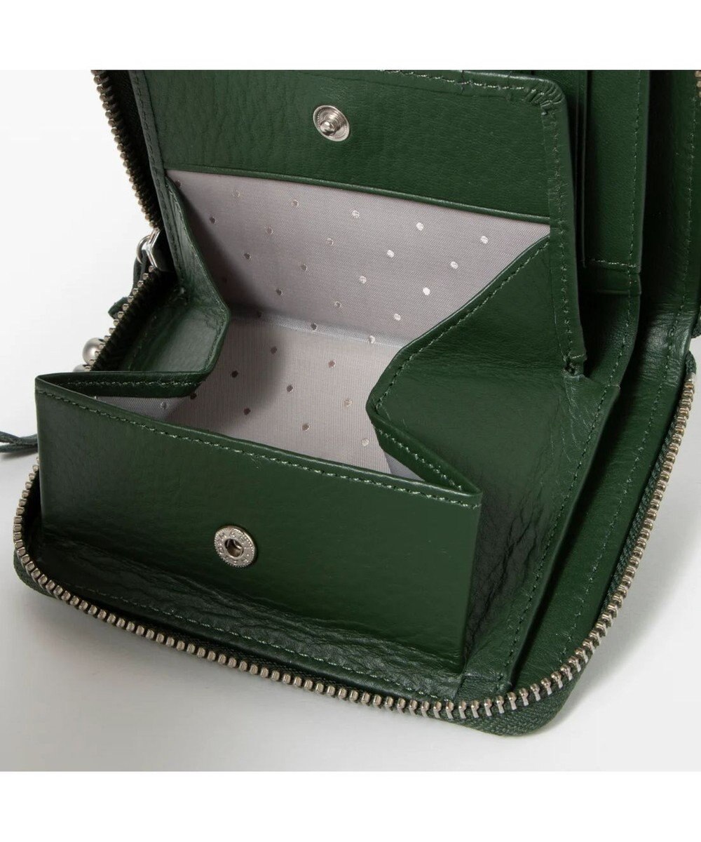 UNBILLION ペルケ perche / ドット型押しラウンドパームフィット財布 