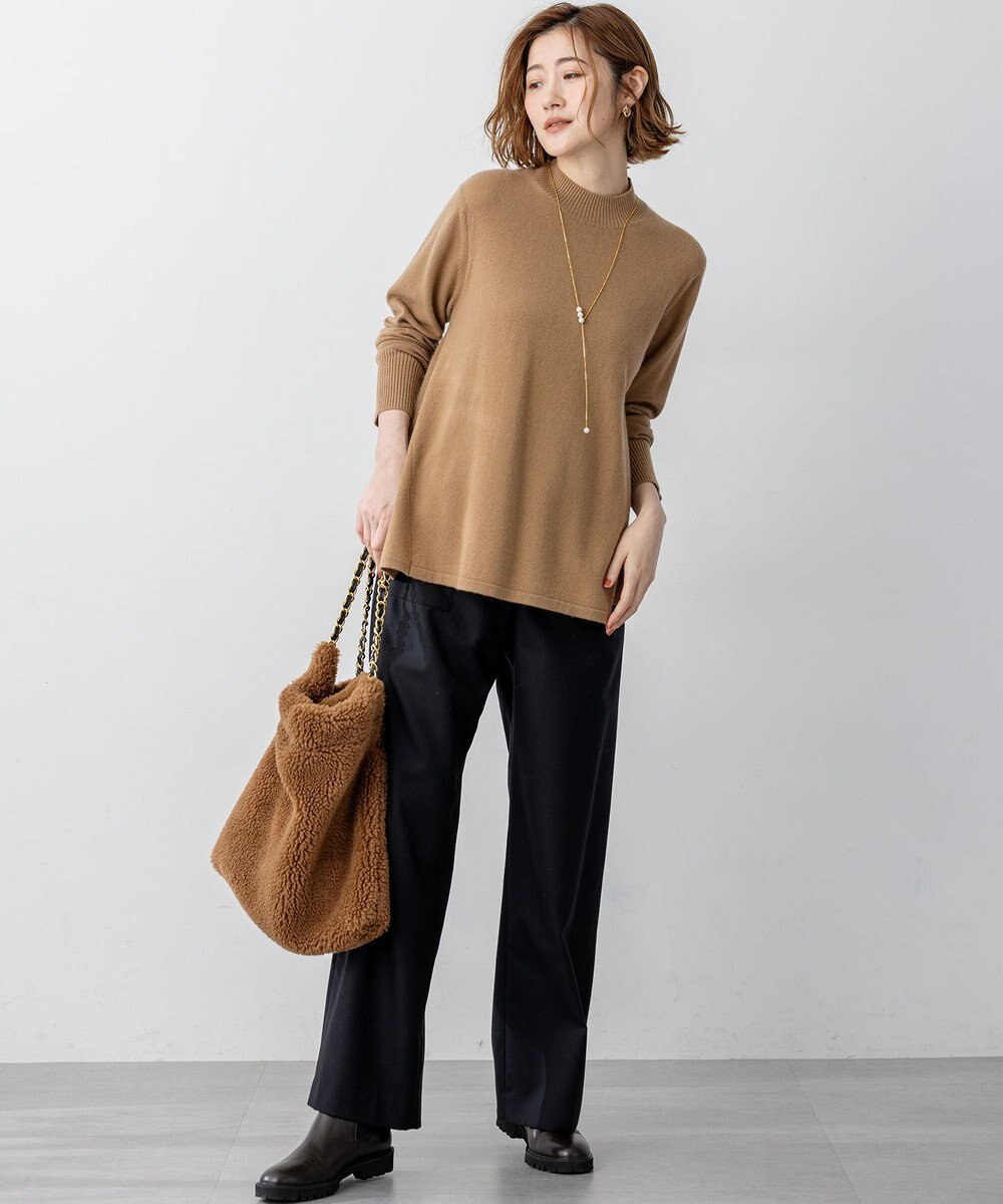 23区 L 【洗える】ナチュラルストレッチサキソニー ベイカー ドロスト パンツ 