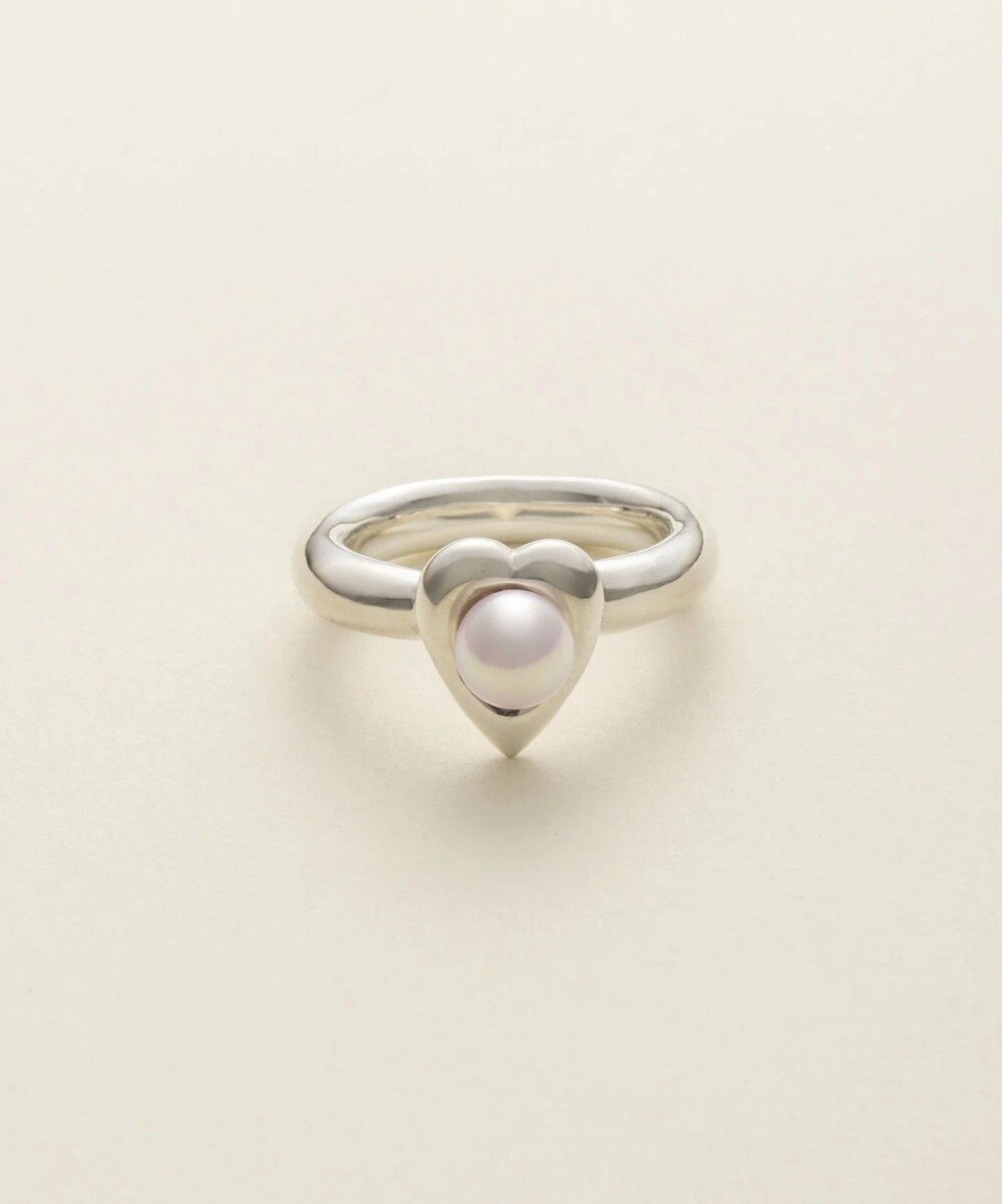 yoaa シルバー925 ハートピンクアコヤパールリング 