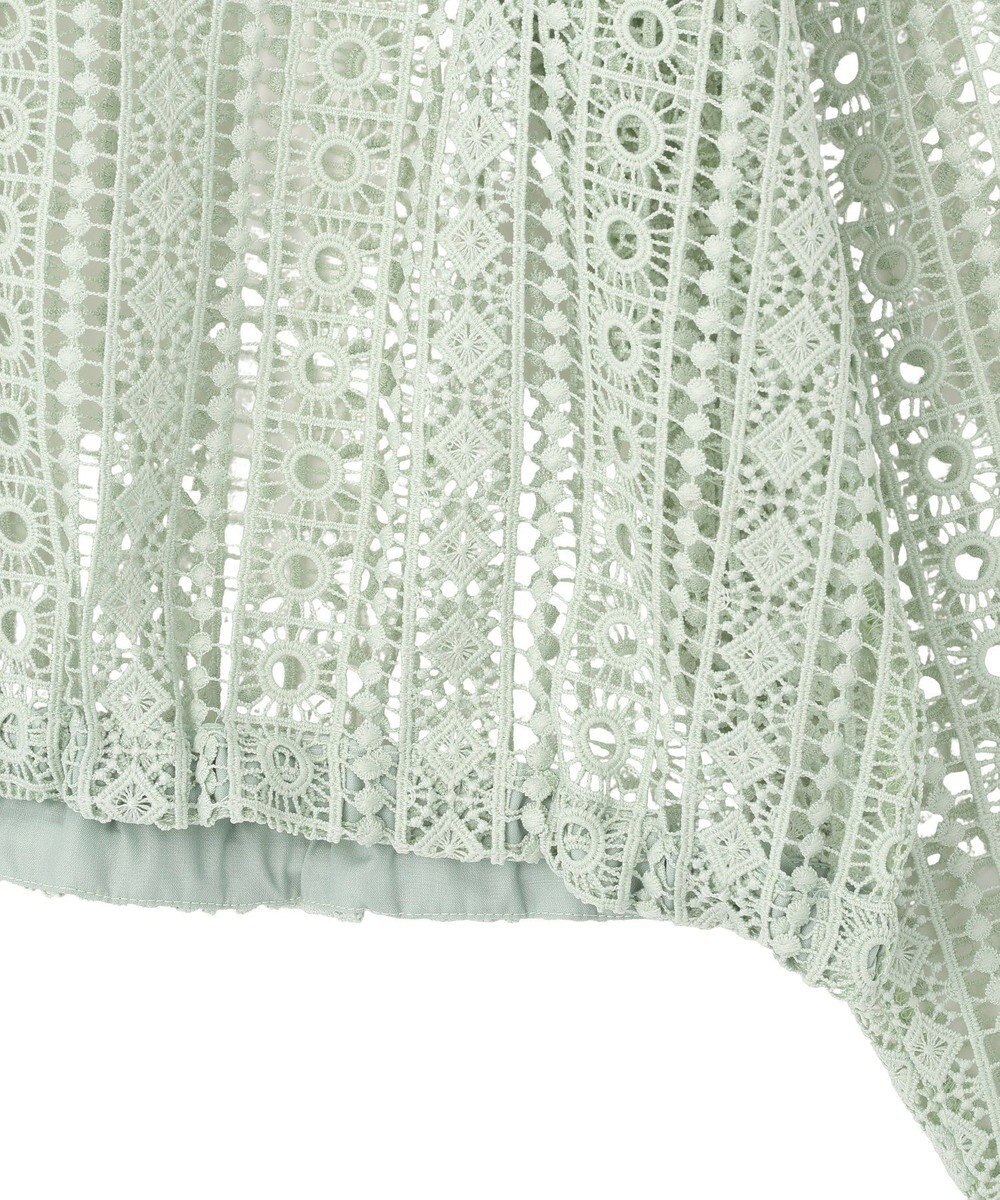 AMERICAN HOLIC 【先行予約】幾何学レースフードシャツ 