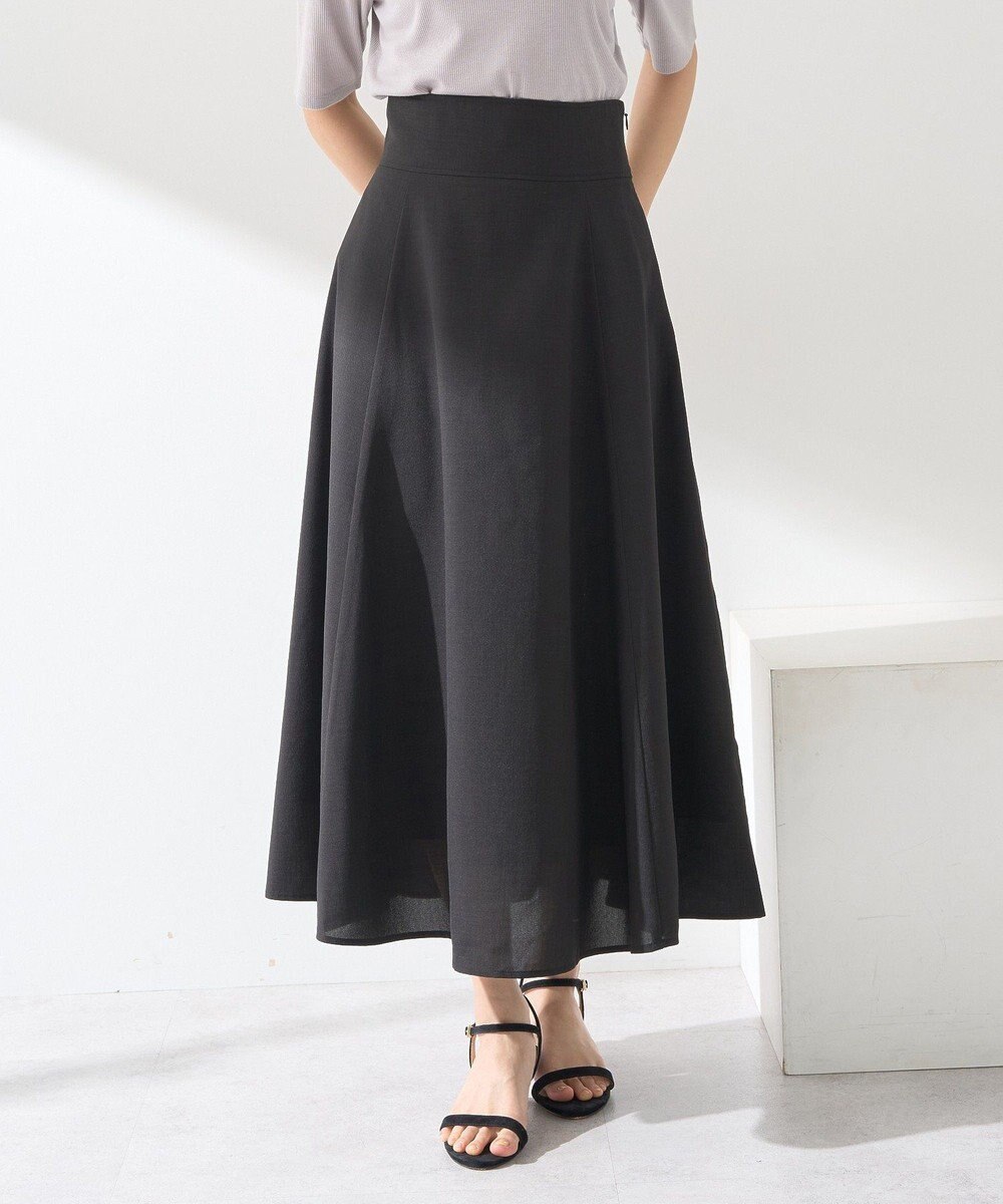 earth music&ecology シアーバックレースアップフレアスカート 