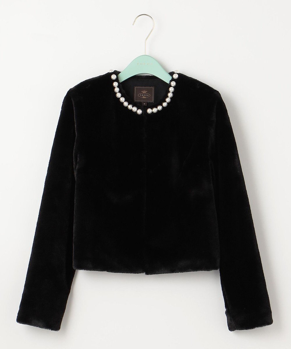 TOCCA CUSHY ノーカラーフェイクファーコート 