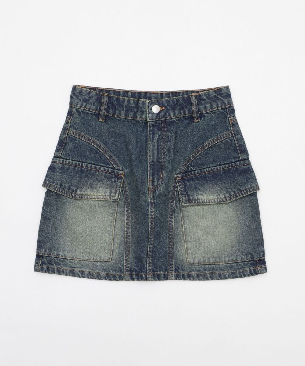 WEGO ヴィンテージウォッシュカーゴミニスカート 