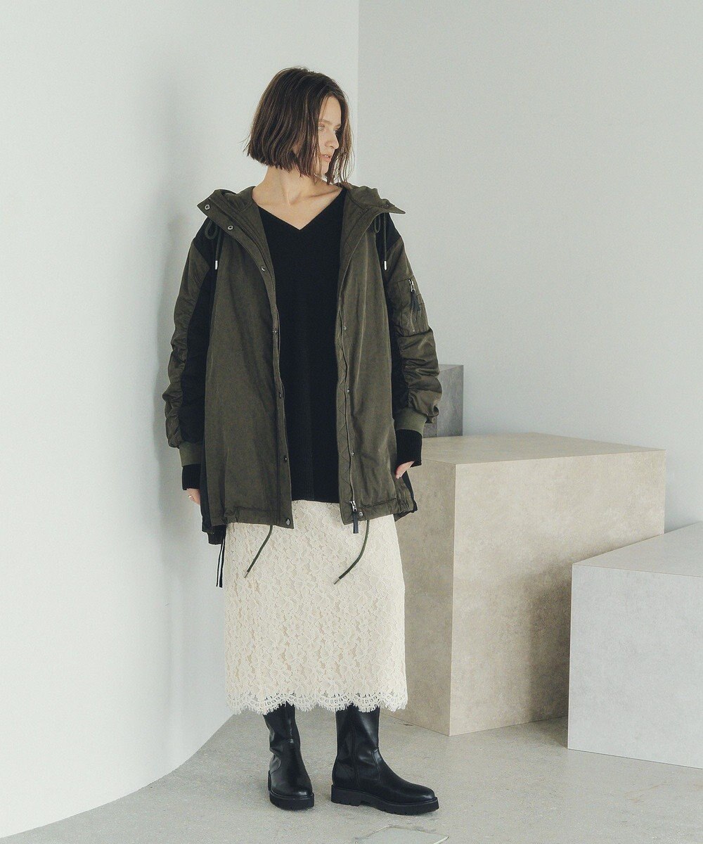 YECCA VECCA パディングフーディーコート 