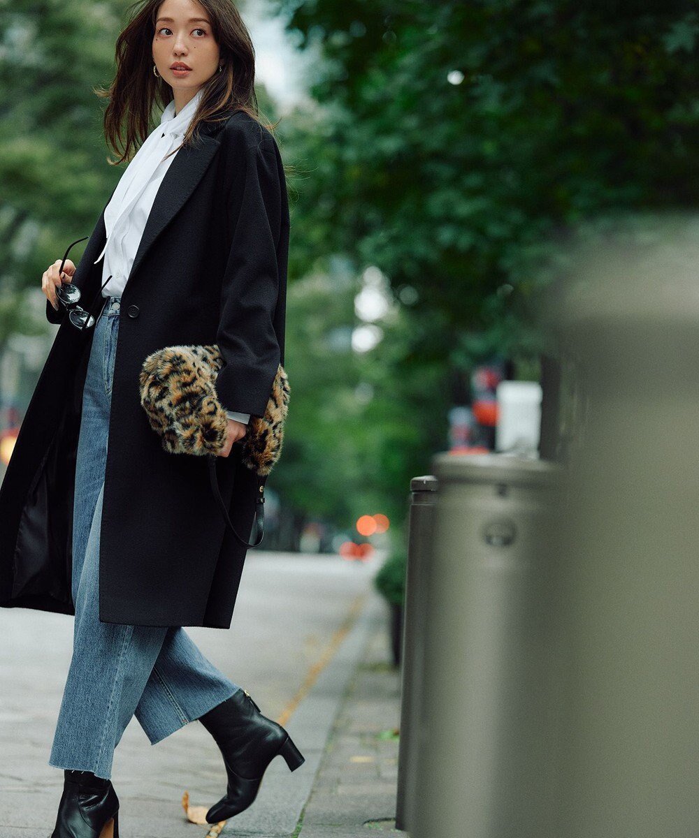 23区 【CLASSY.1月号掲載】ウールカシミヤビーバー チェスターコート 