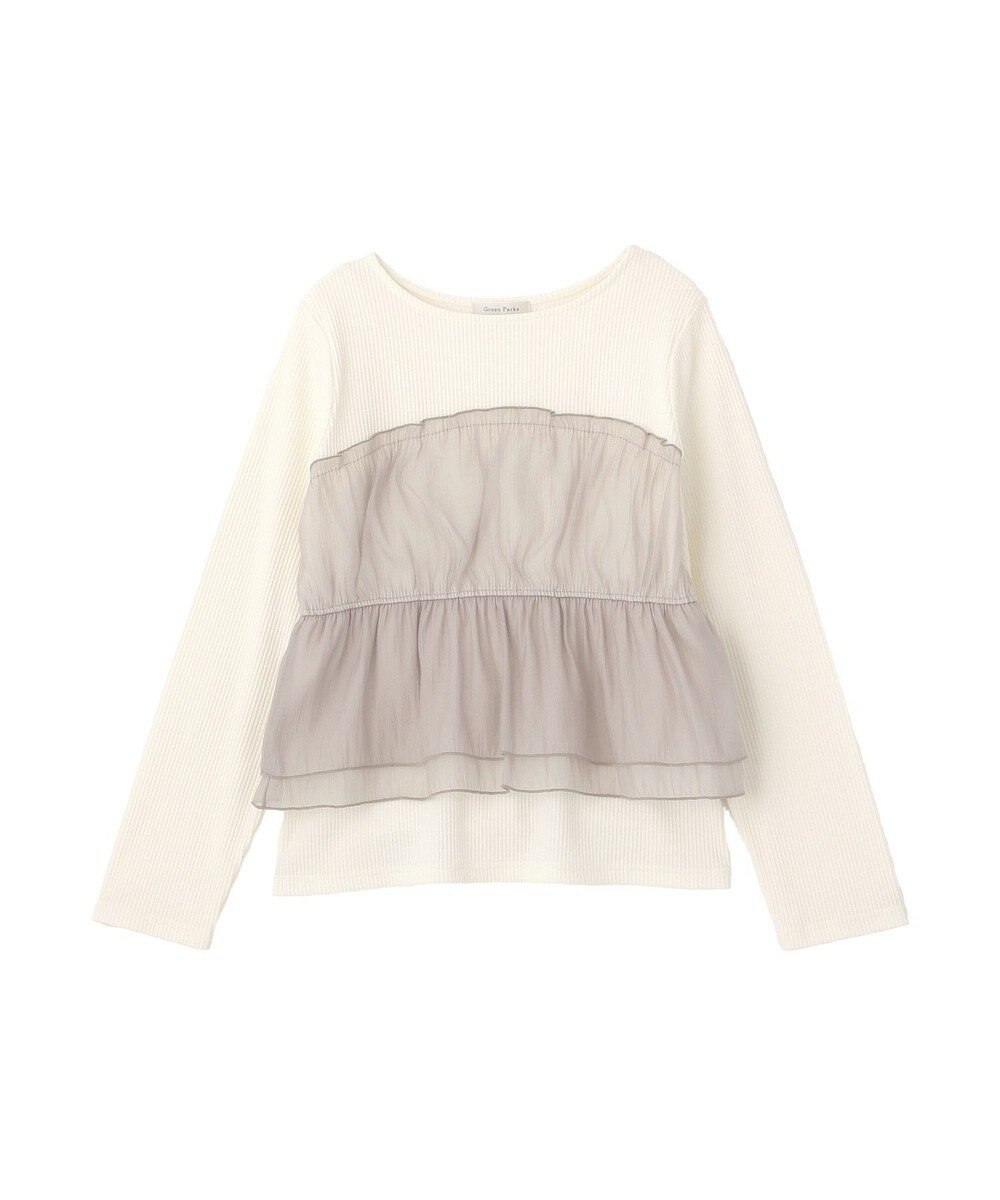 Green Parks オーガンジービスチェドッキングプルオーバー 