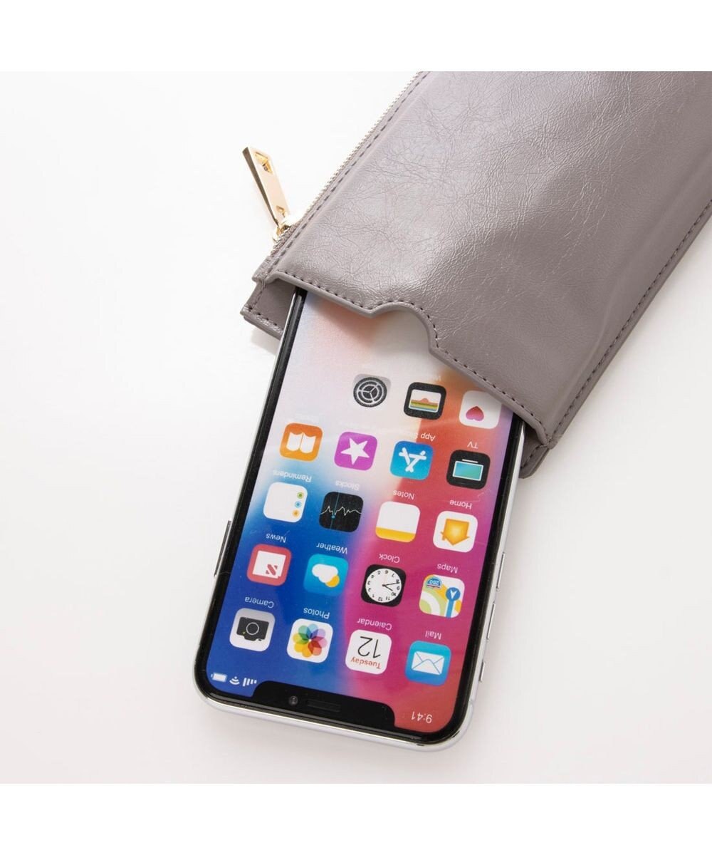 UNBILLION cachecache コンビ素材多機能スマホショルダー 