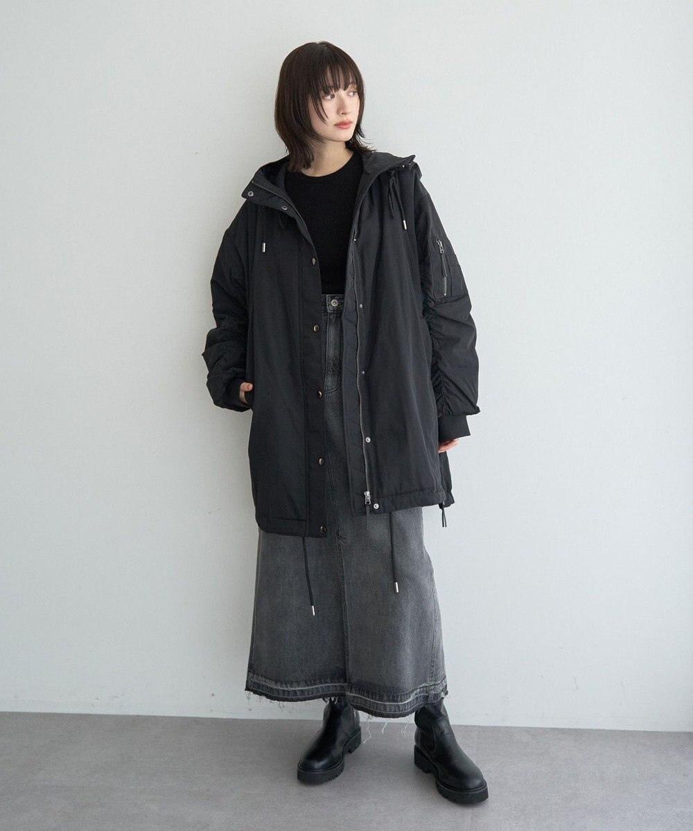 YECCA VECCA パディングフーディーコート 