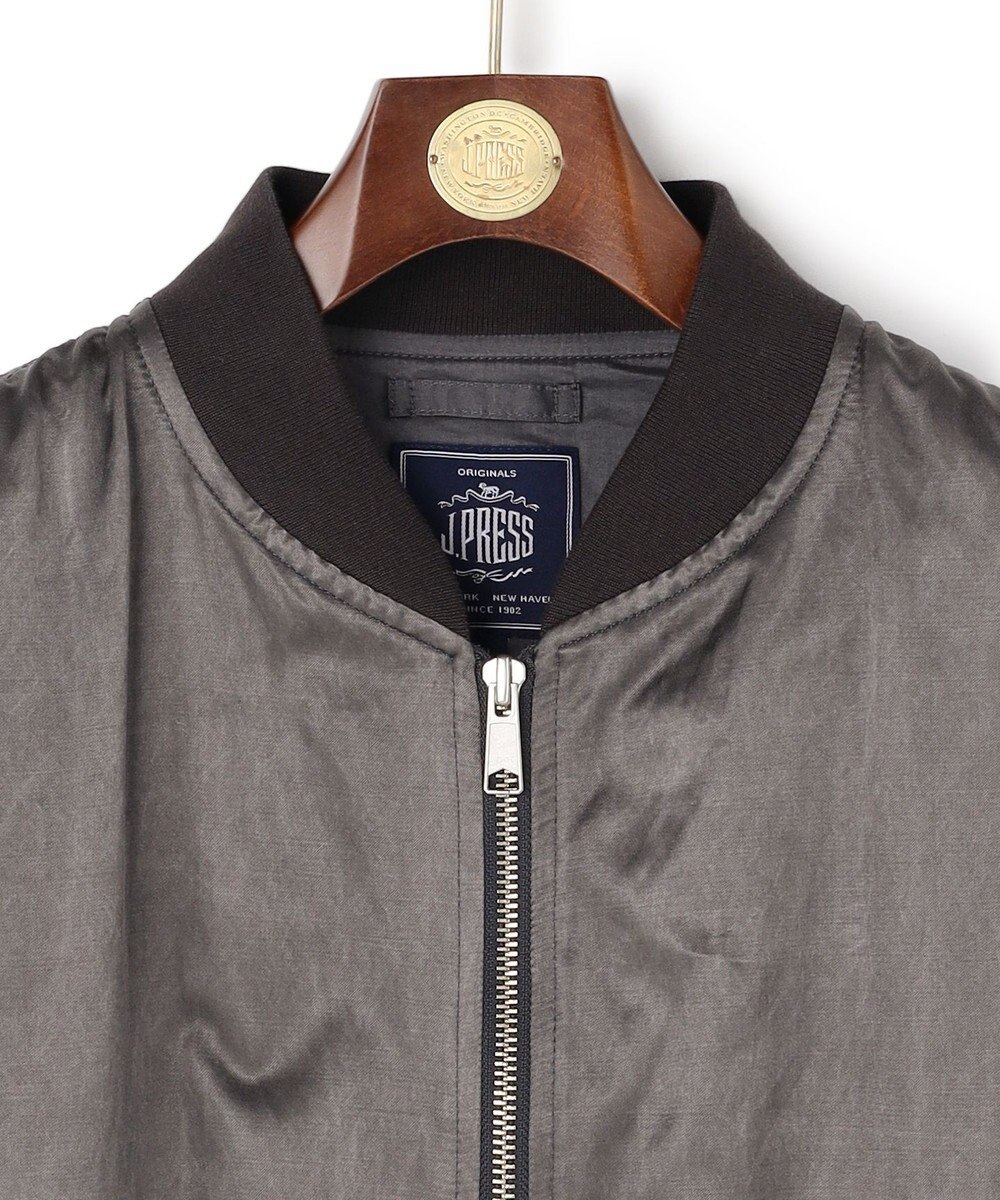 J.PRESS MEN 【J.PRESS ORIGINALS】Bleach Viscose Cotton Satin Flight Jacket / Japan Made 