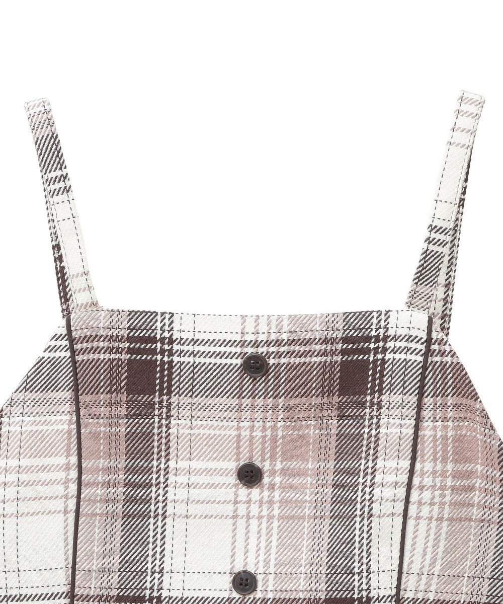 earth music&ecology コットンツイルチェックビスチェ 