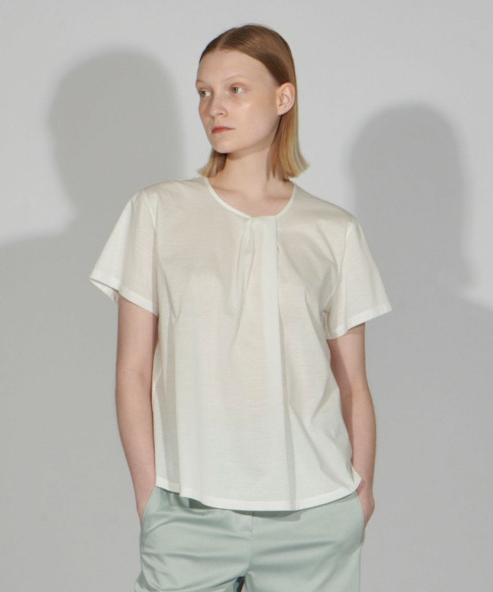 JOSEPH 【洗える】ライトスビン　デザインTシャツ ホワイト系