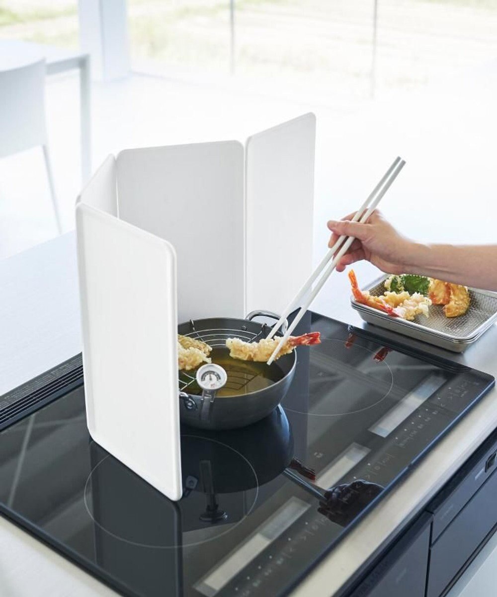 tower マグネットレンジガード タワー 4枚パネル ホワイト 