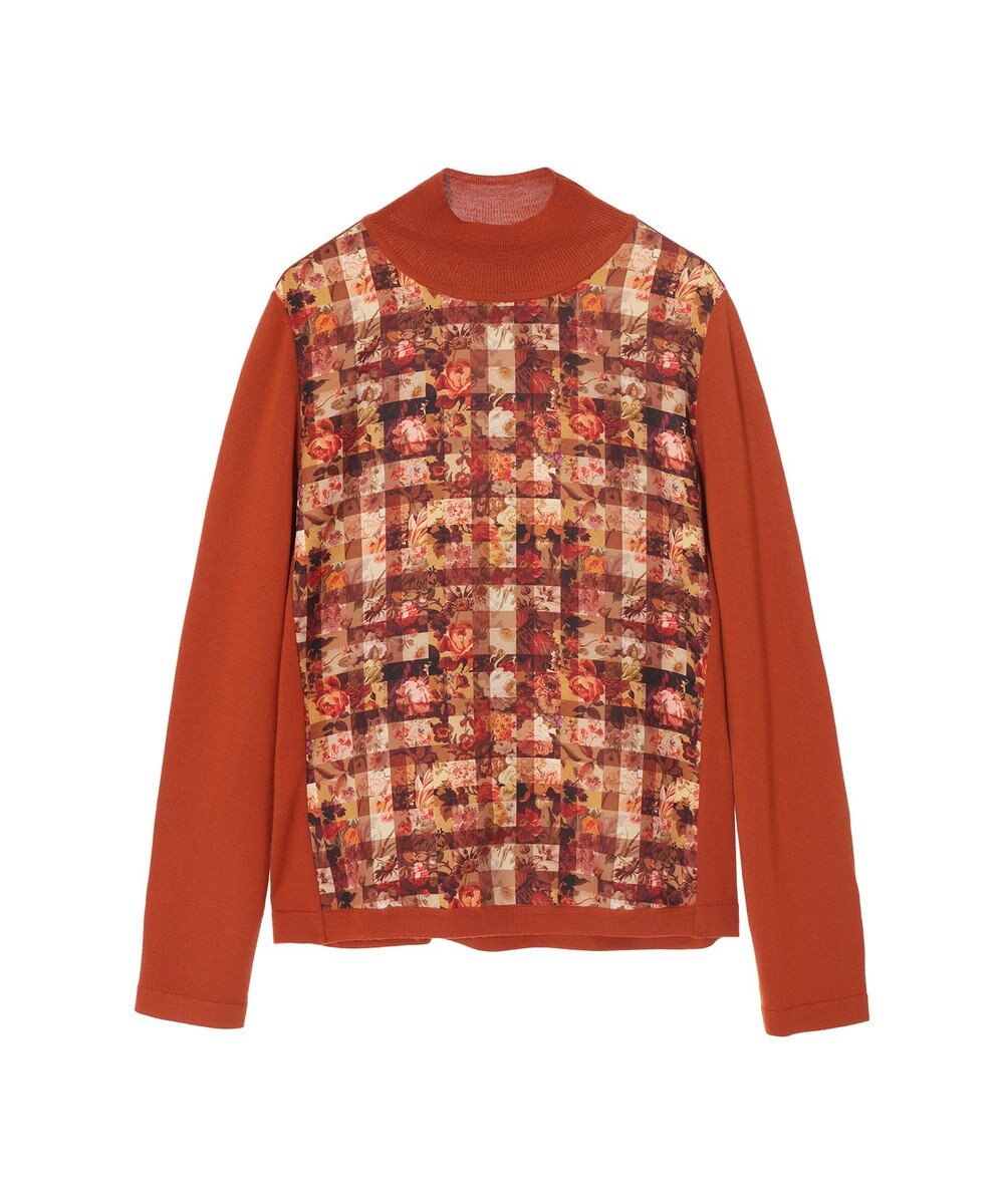 DAKS リバティプリント コンビハイネックプルオーバー 