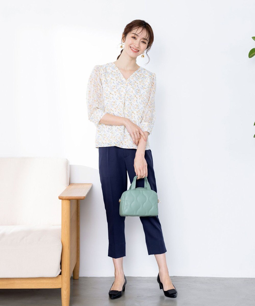 Tiaclasse 【洗える】スリットテーパードパンツ 