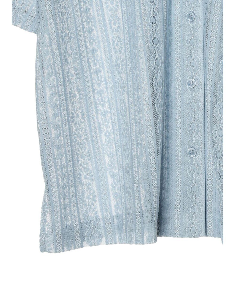 earth music&ecology フラワーレースシャツ 