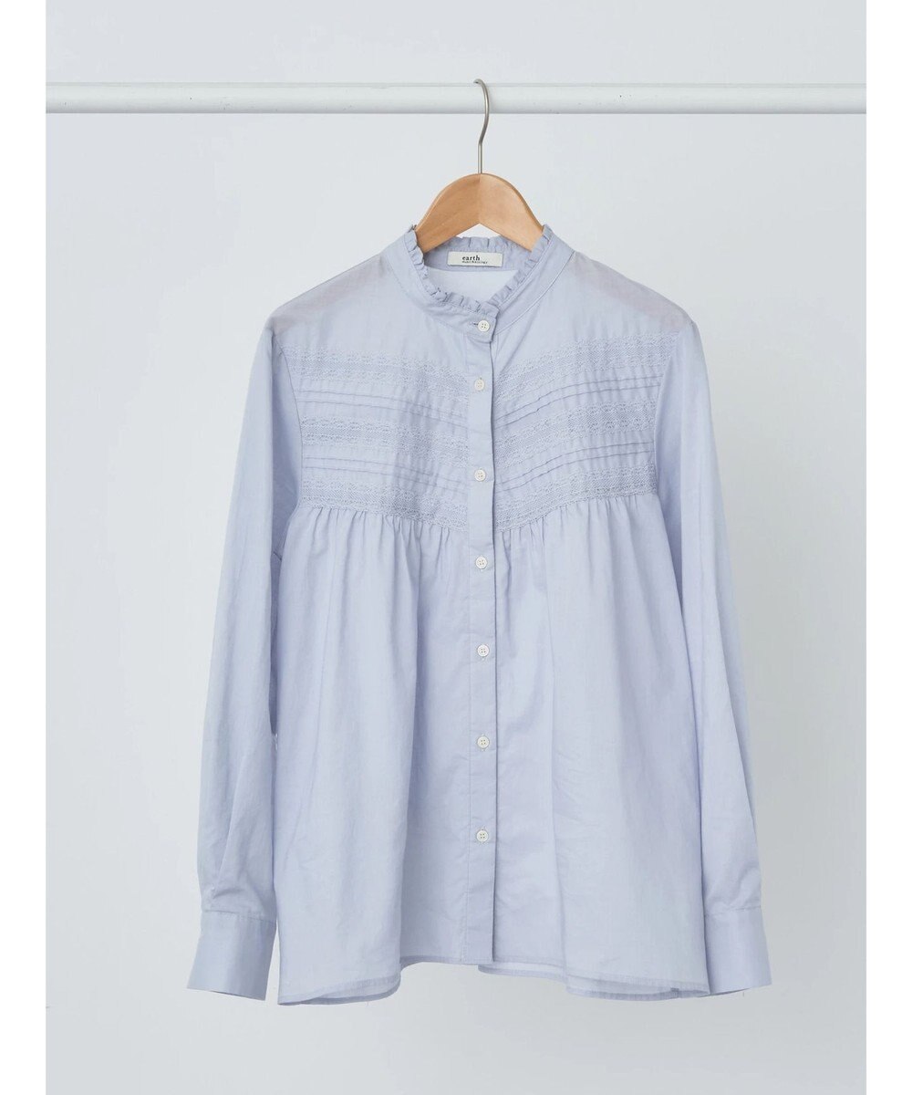 earth music&ecology ピンタックレースブラウス 