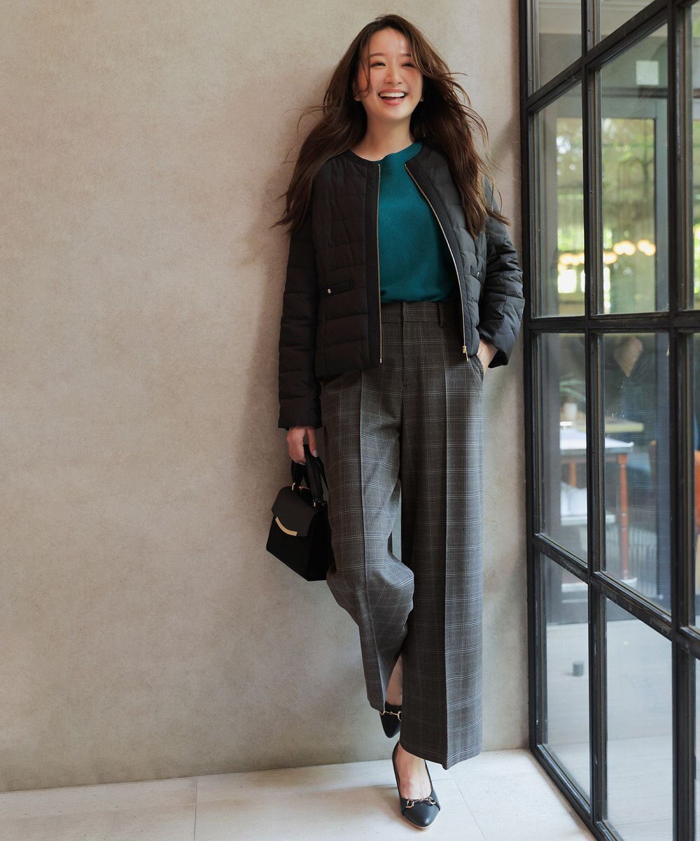 ANY SIS 【2WAY】ノーカラーダウン ジャケット 