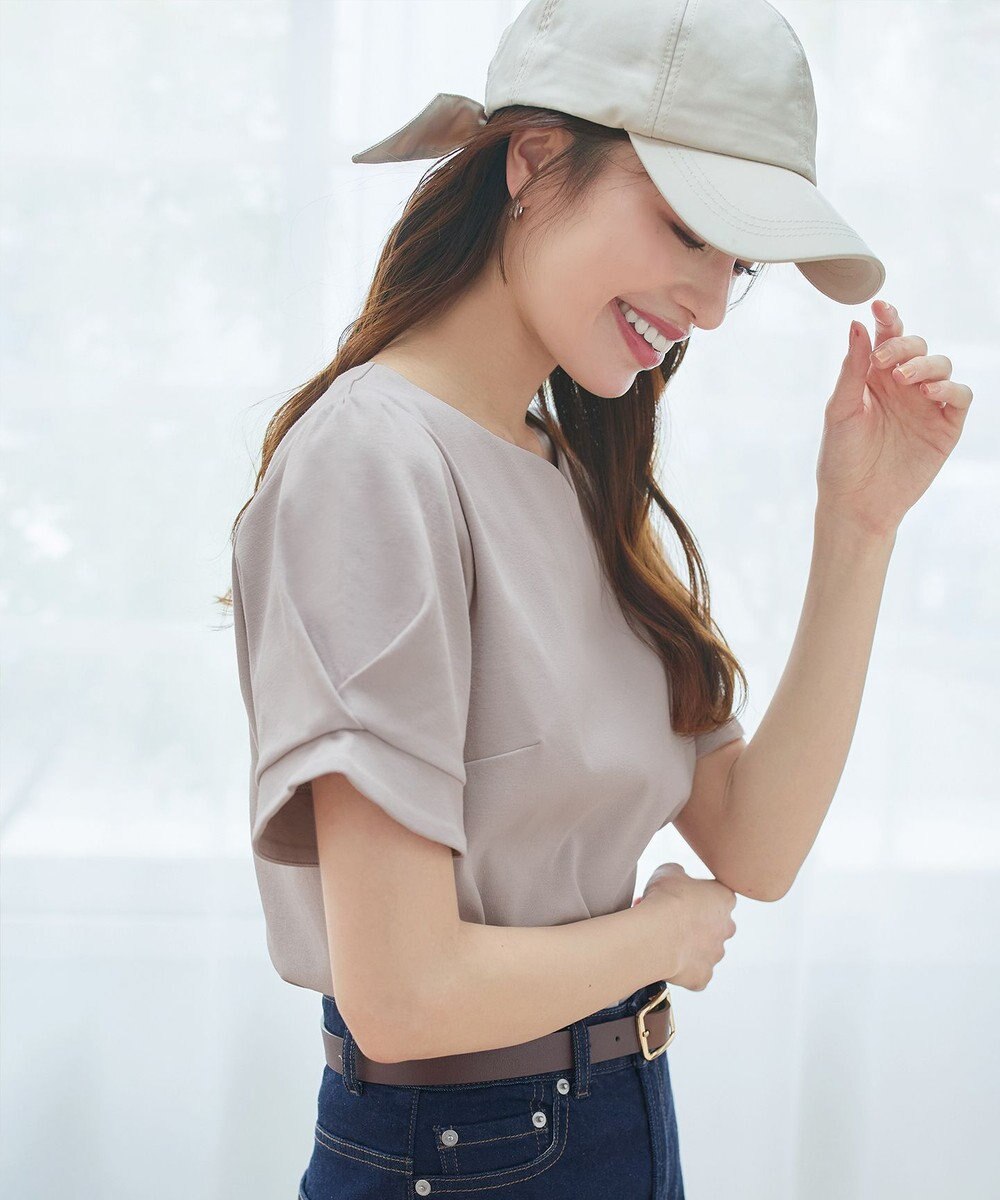 Tiaclasse 【UVケア・接触冷感】“あまラク” ハートネックカットソートップス 