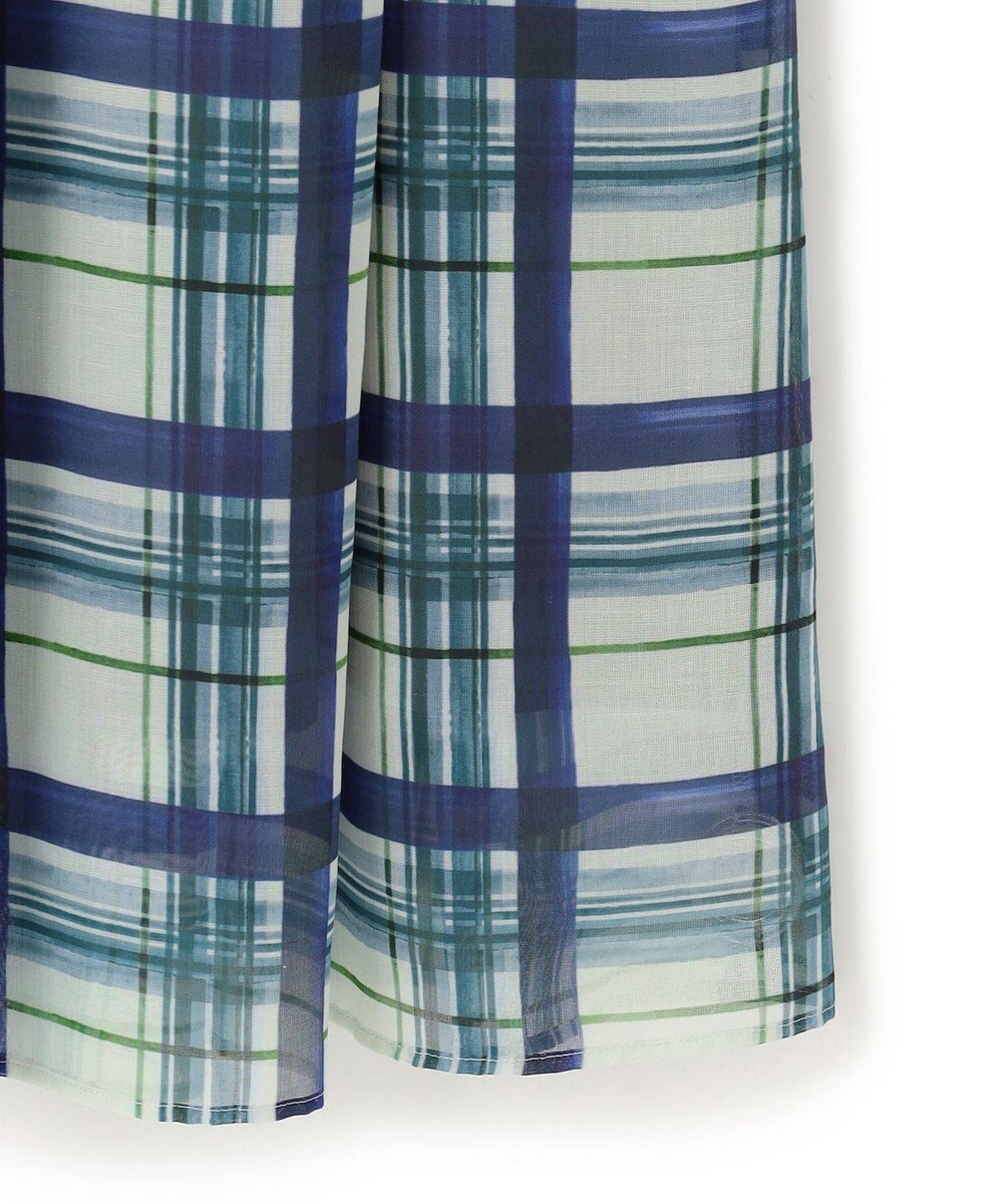 23区 L 【WEB&一部店舗限定/洗える】手書き風チェックプリント ギャザー スカート 