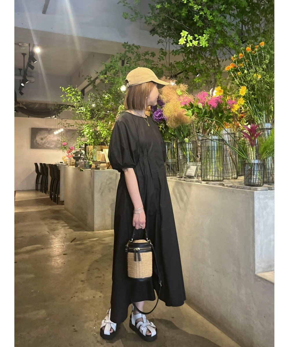 Green Parks ボリューム袖ロングワンピース 