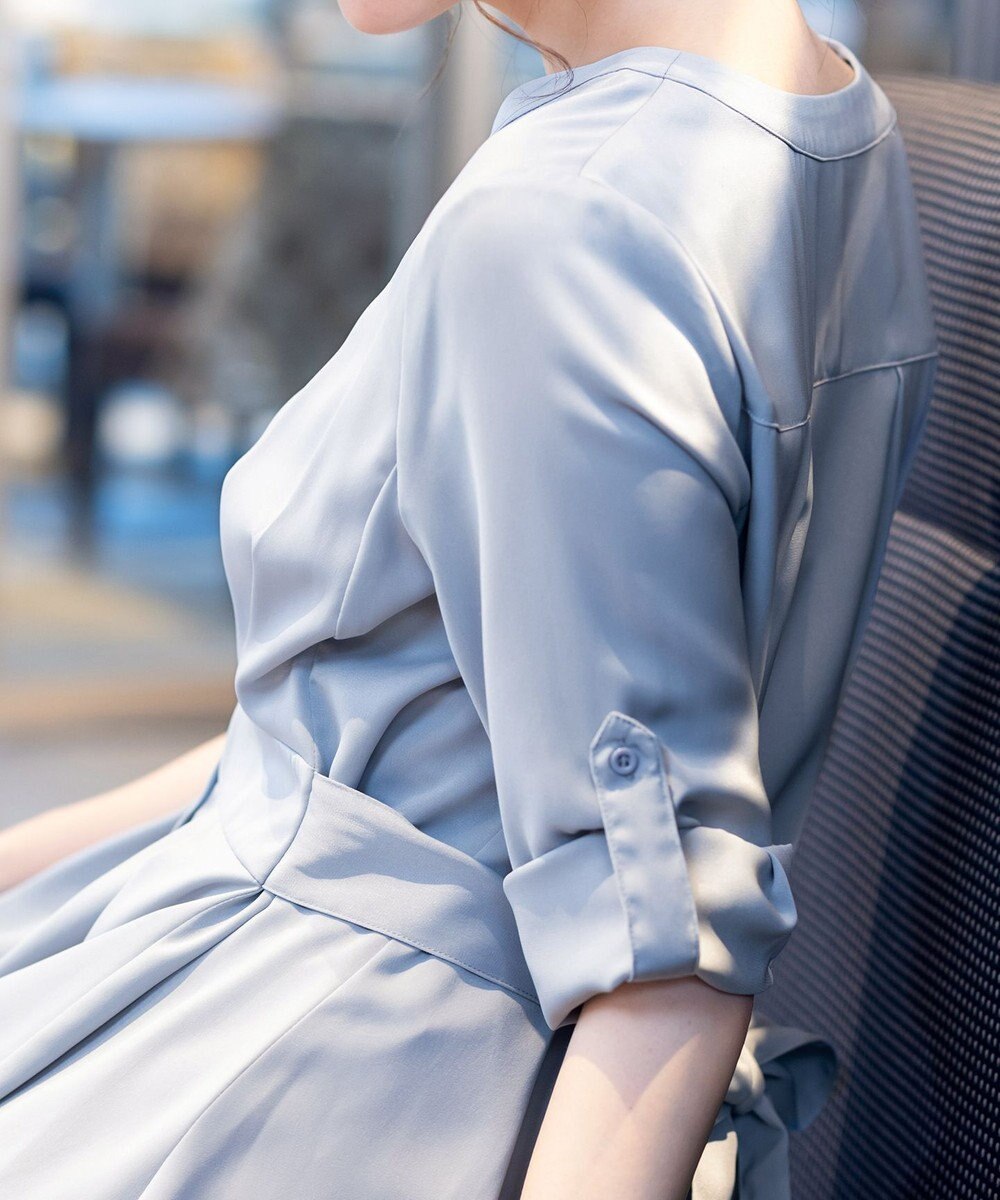 Tiaclasse L 【新色追加・洗える】バックリボン前開きワンピース 