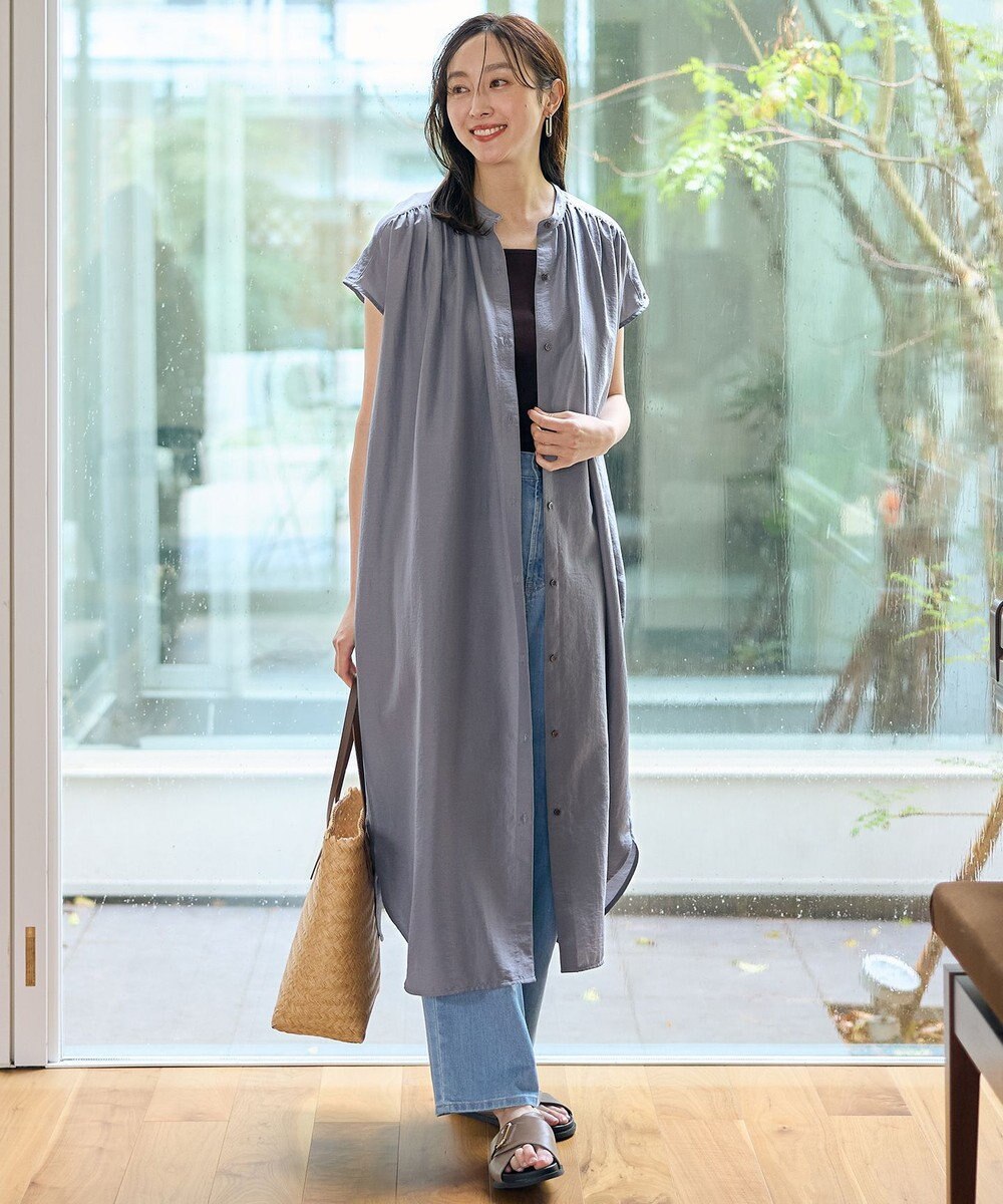 ANY スパンボイル撥水ワンピース 