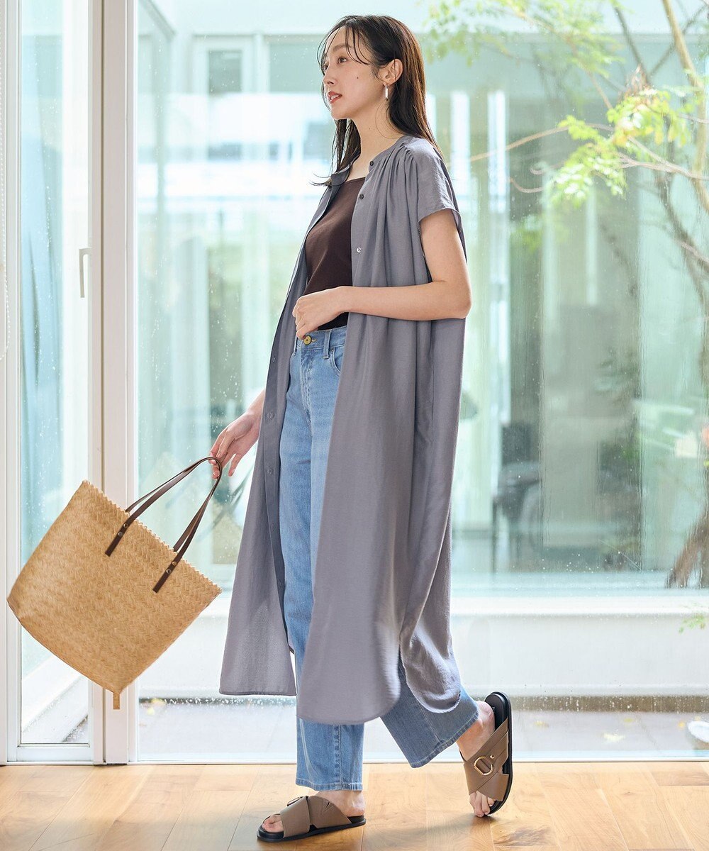 ANY スパンボイル撥水ワンピース 