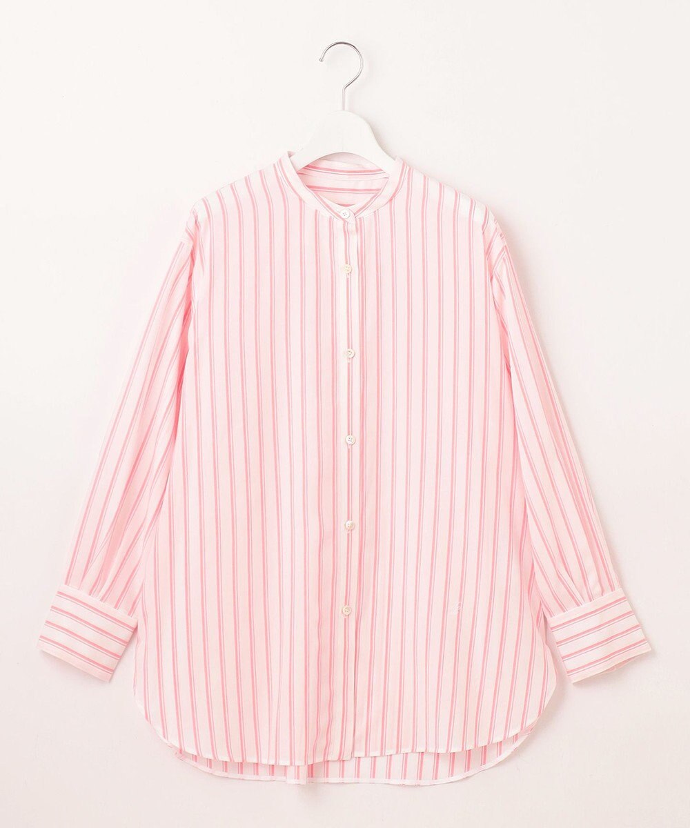 自由区 【洗える】SOMELOSテンセルバンドカラー シャツ 