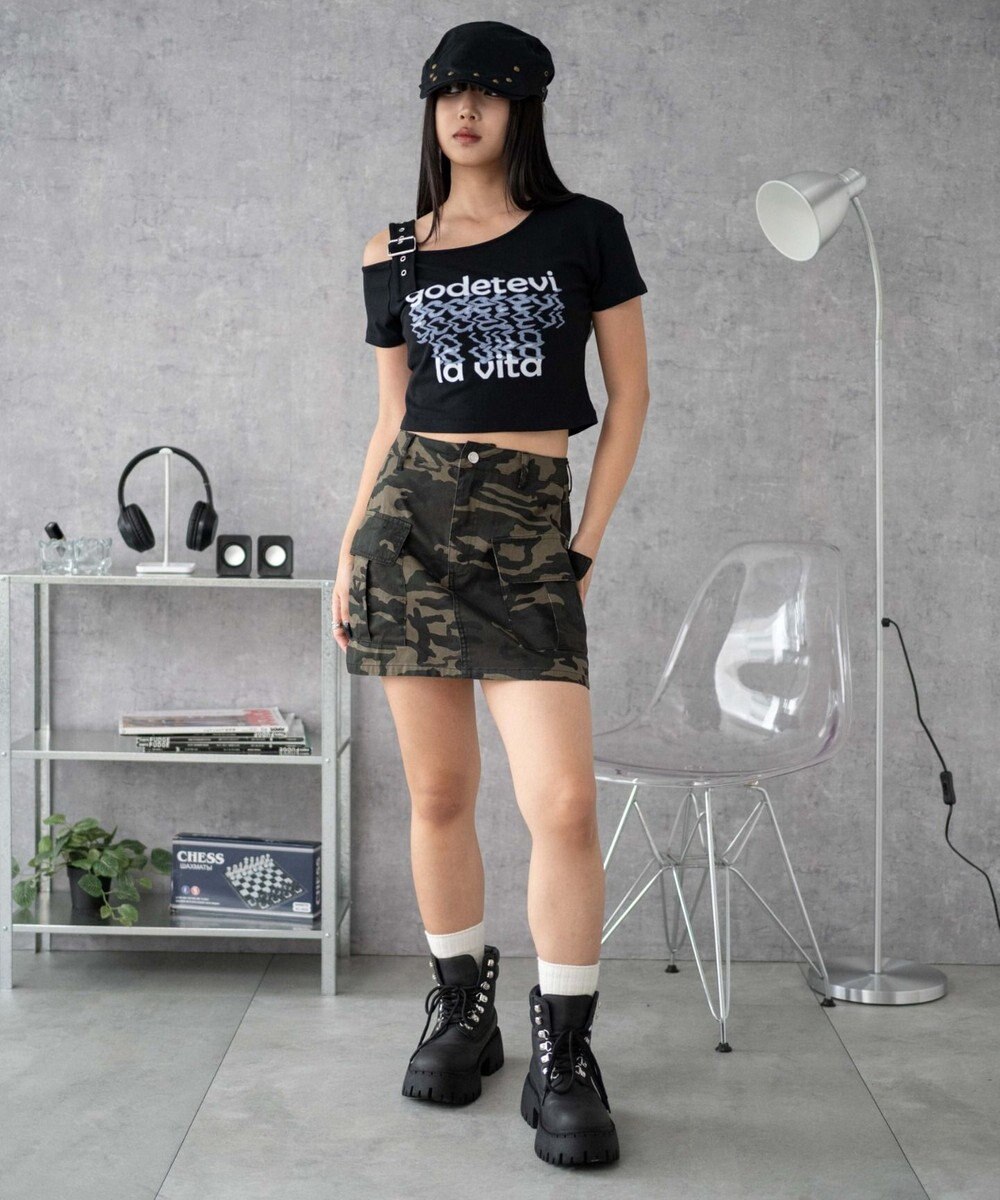 WEGO ベルトワンショルグラフィックちびT 