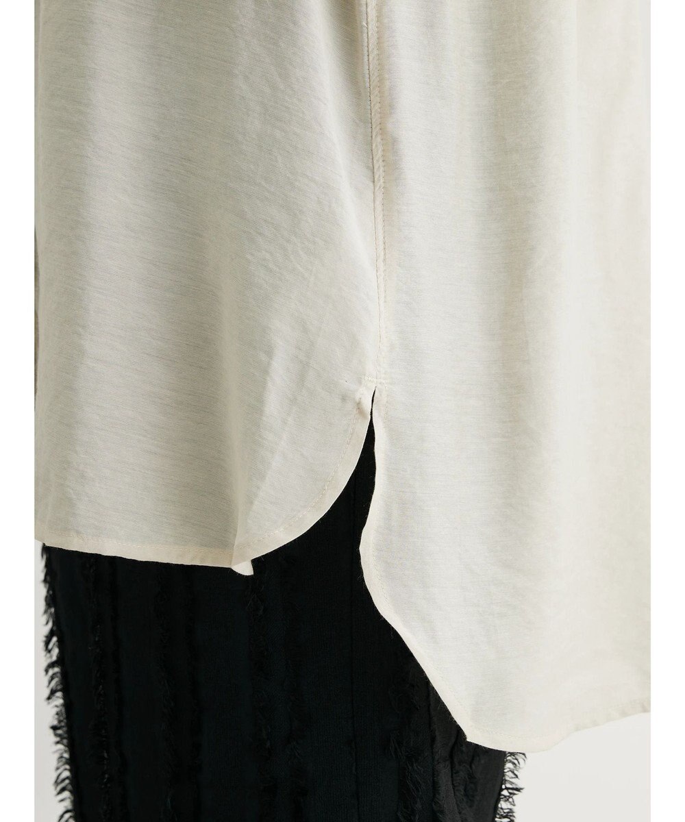 Green Parks バンドカラーシアーシャツ 