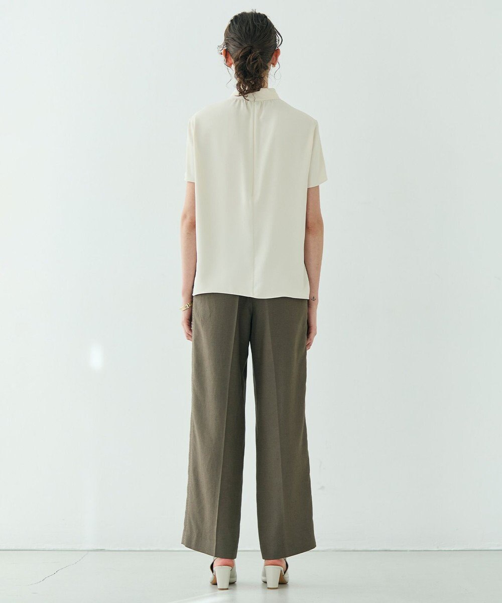 BEIGE， EVA / ハイネックハーフスリーブブラウス 