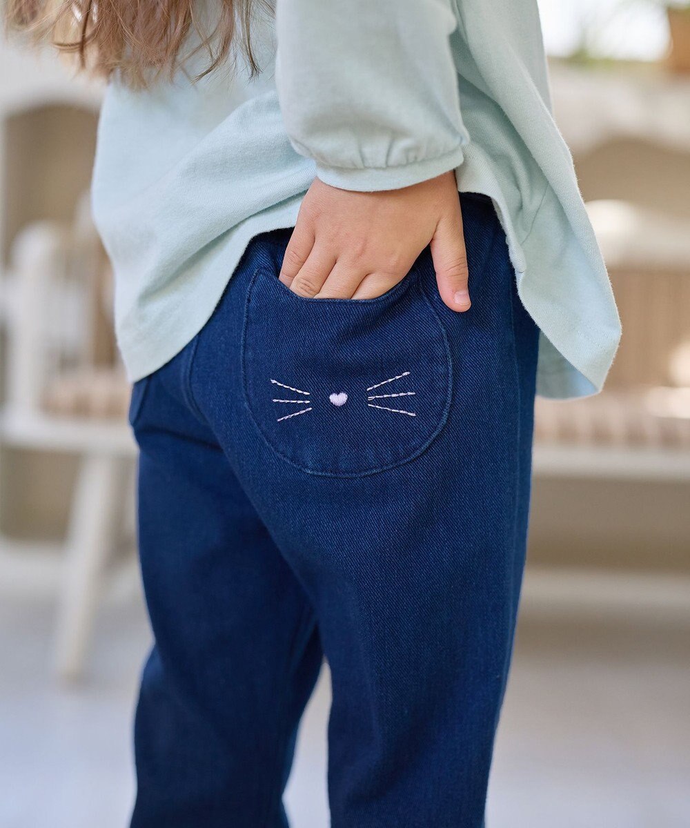 ANY KIDS カット デニム パンツ 