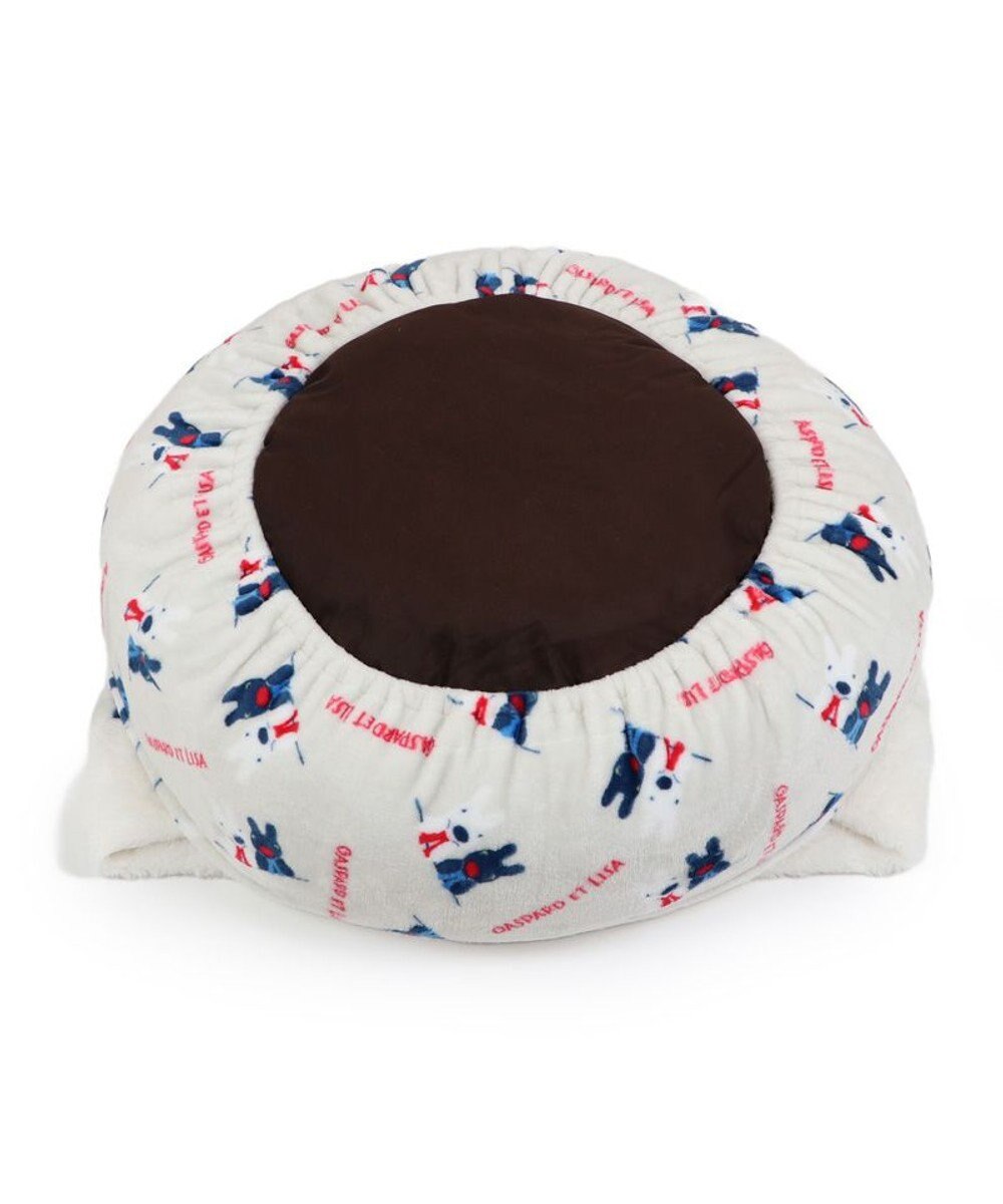 PET PARADISE リサとガスパール 遠赤外線  寝袋 丸型《頬杖柄》 径60cm 