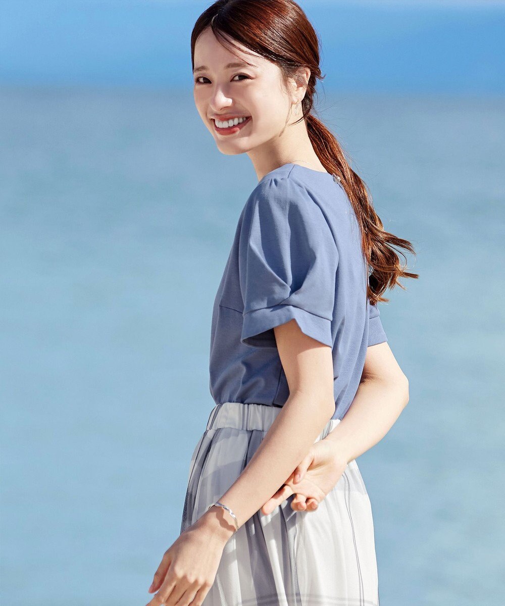 Tiaclasse 【UVケア・接触冷感】“あまラク” ハートネックカットソートップス 