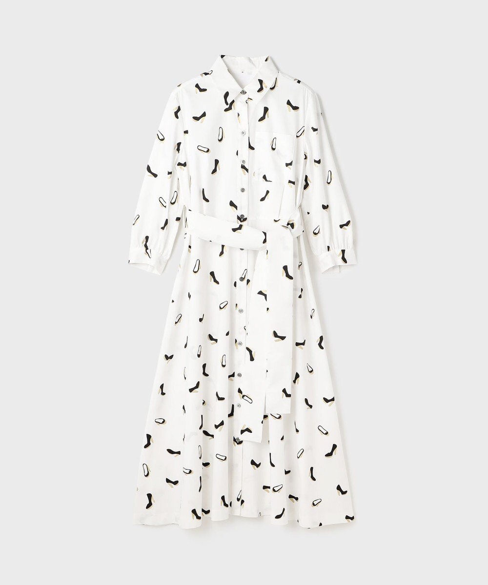 GRACE CONTINENTAL ヒールプリントシャツドレス 