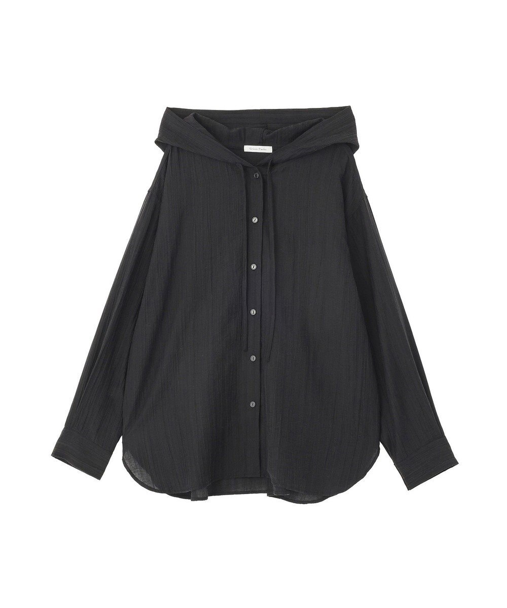 Green Parks シアーフードシャツ 