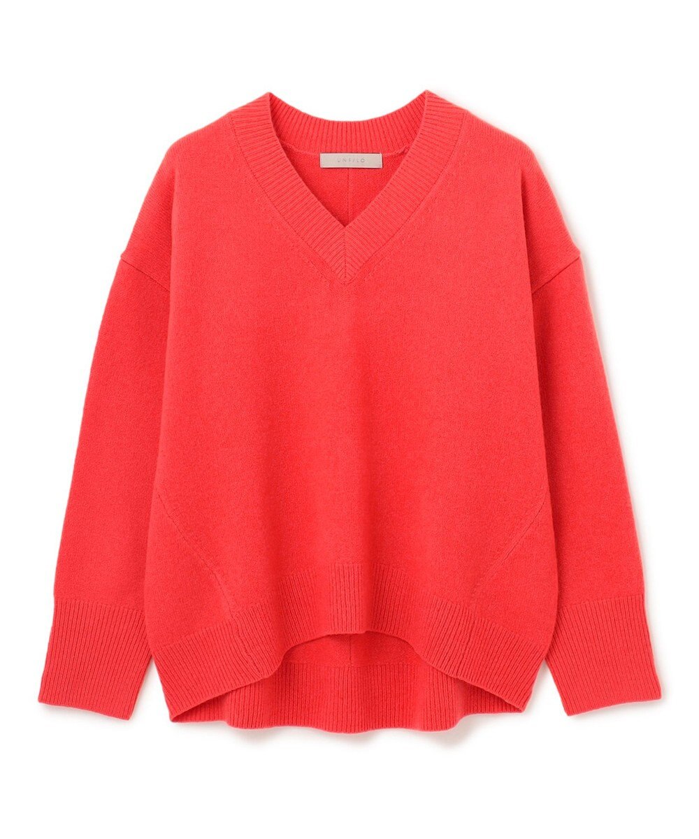UNFILO ウールカシミヤ Vネックニット 