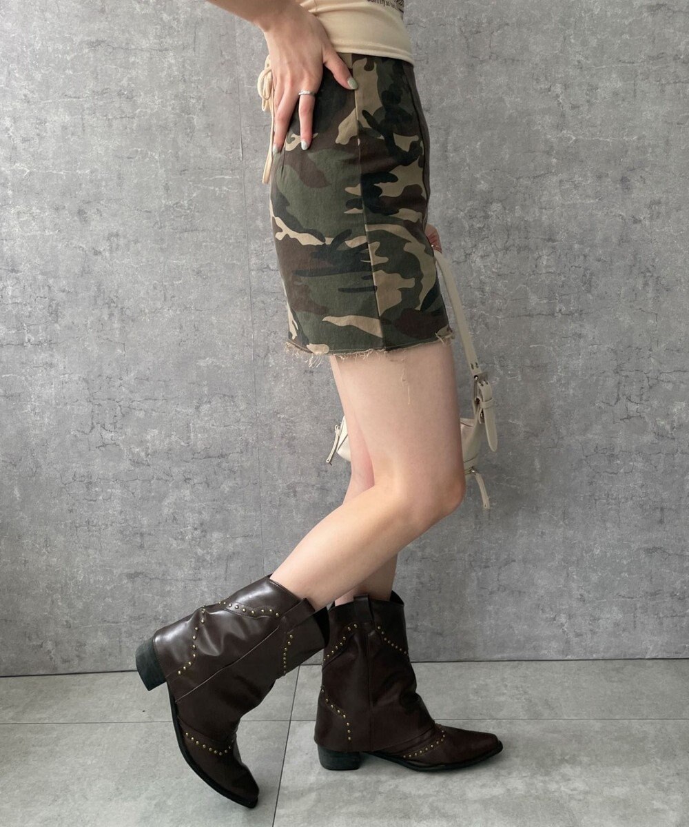 WEGO カモフラージュタイトミニスカート 