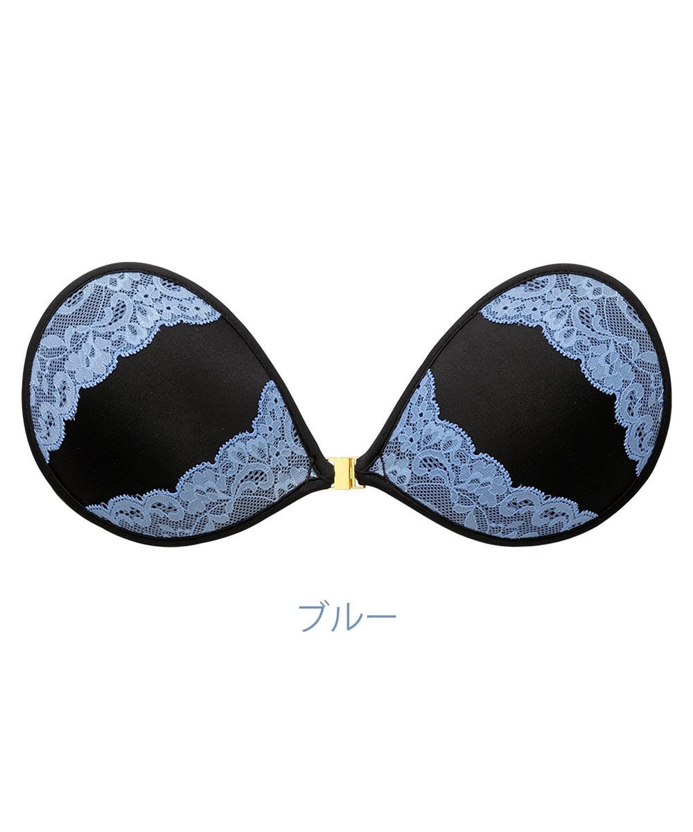 BRADELIS New York 【NuBra / ボリュームアップ】パテッドヌーブラ キャス デザインヌーブラ ストラップレス バックレス ブルー