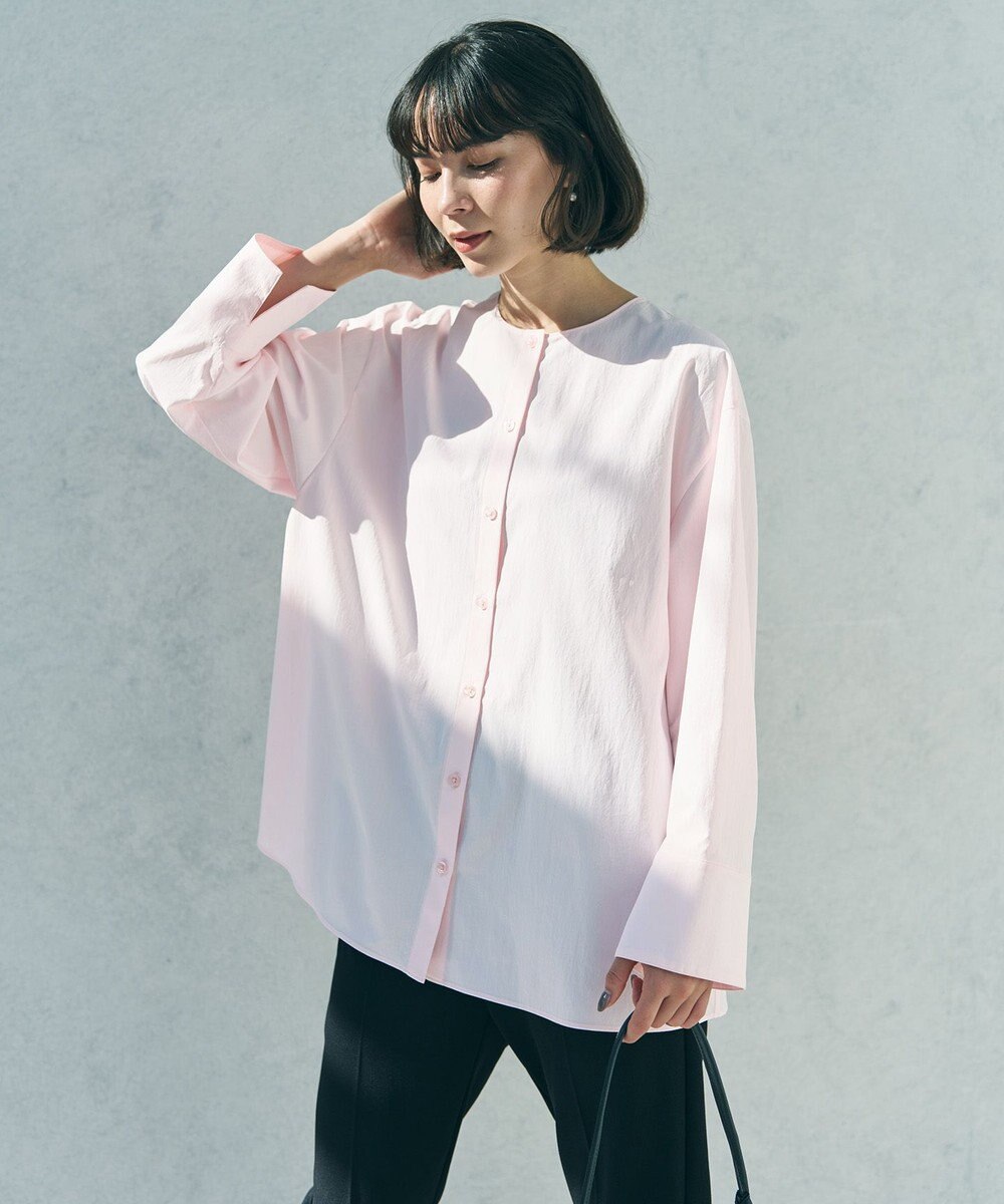 UNFILO 【WEB限定カラー】バックリボン イージーケアシャツ 