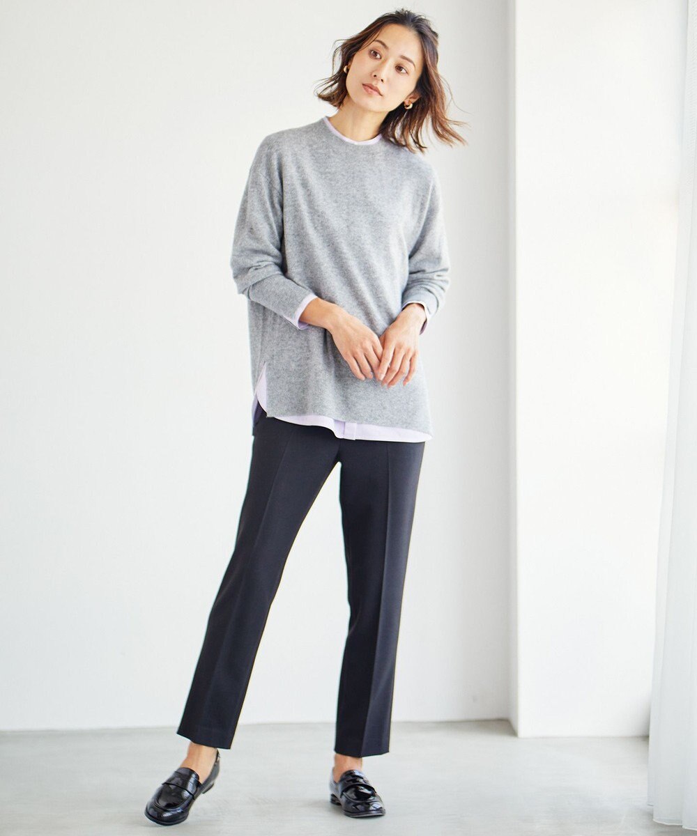 J.PRESS LADIES 【洗える】チェルビック テーパード パンツ 