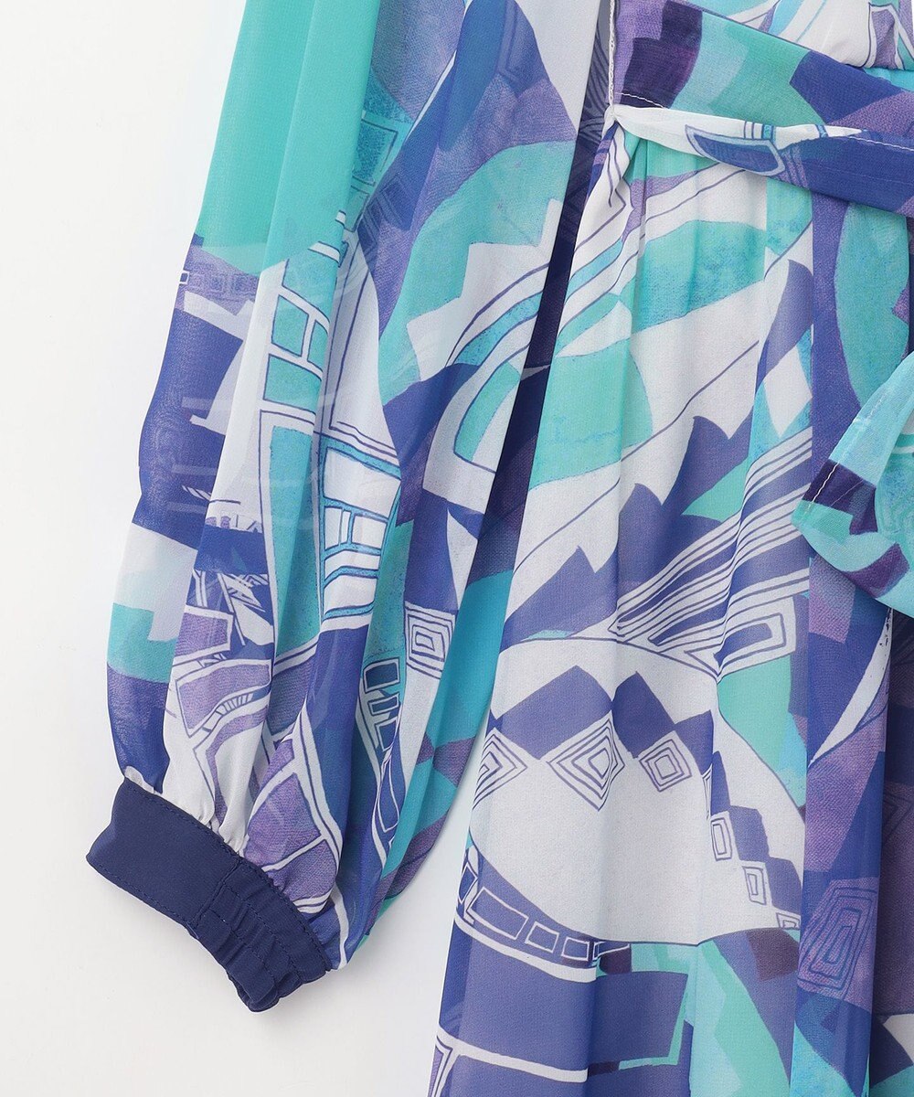 GRACE CONTINENTAL アールデコリゾートプリントワンピース 