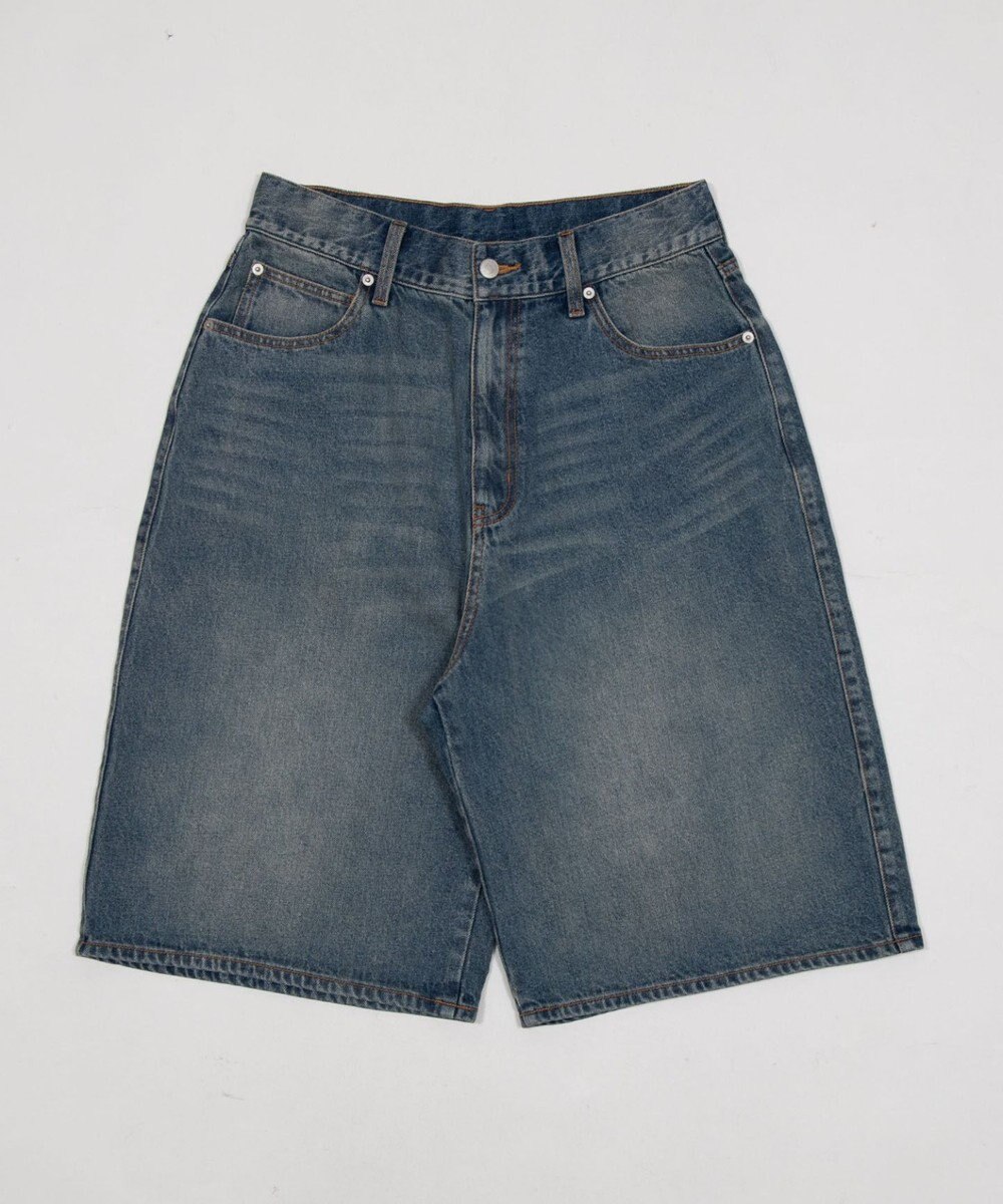 WEGO 【ユニセックス着用ITEM/SMLサイズ展開】スーパーバギーデニムショーツ 