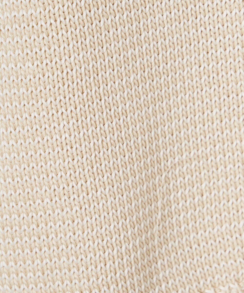 JOSEPH 【洗える】マイクロストライプ　ポロカラーニット 