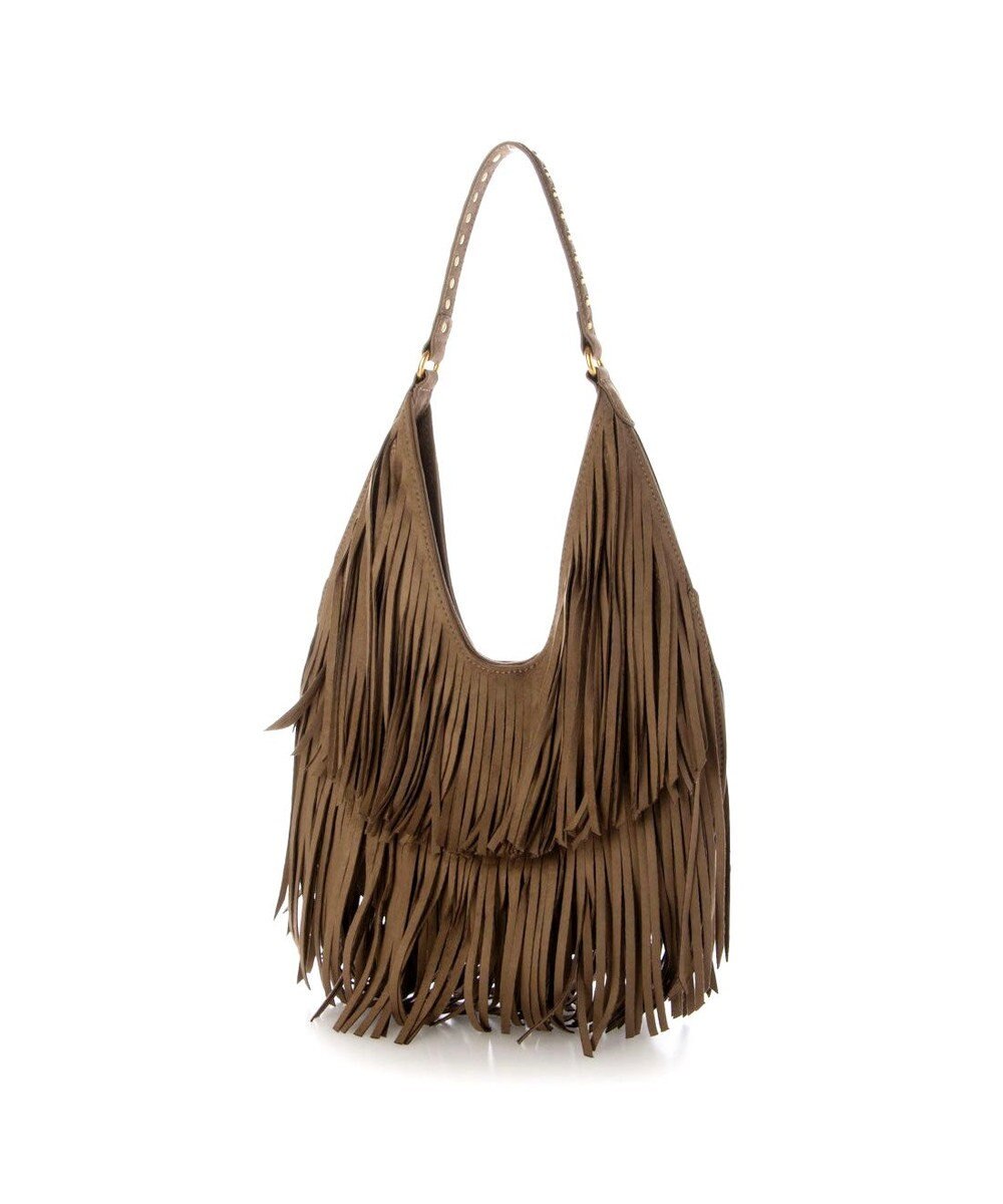 UNBILLION カシュカシュ cachecache / スエードフリンジセミショルダー 