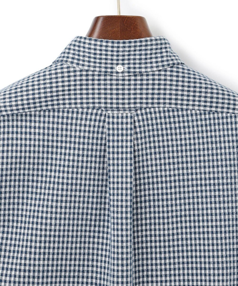 J.PRESS MEN 【KING SIZE】ギンガムチェック コットンネルジャージシャツ 