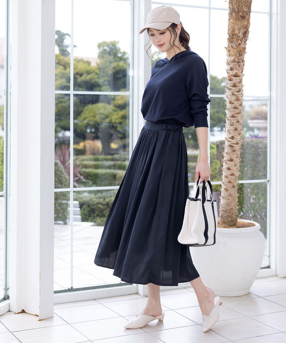 Tiaclasse L 【洗える】パーカードッキングワンピース 