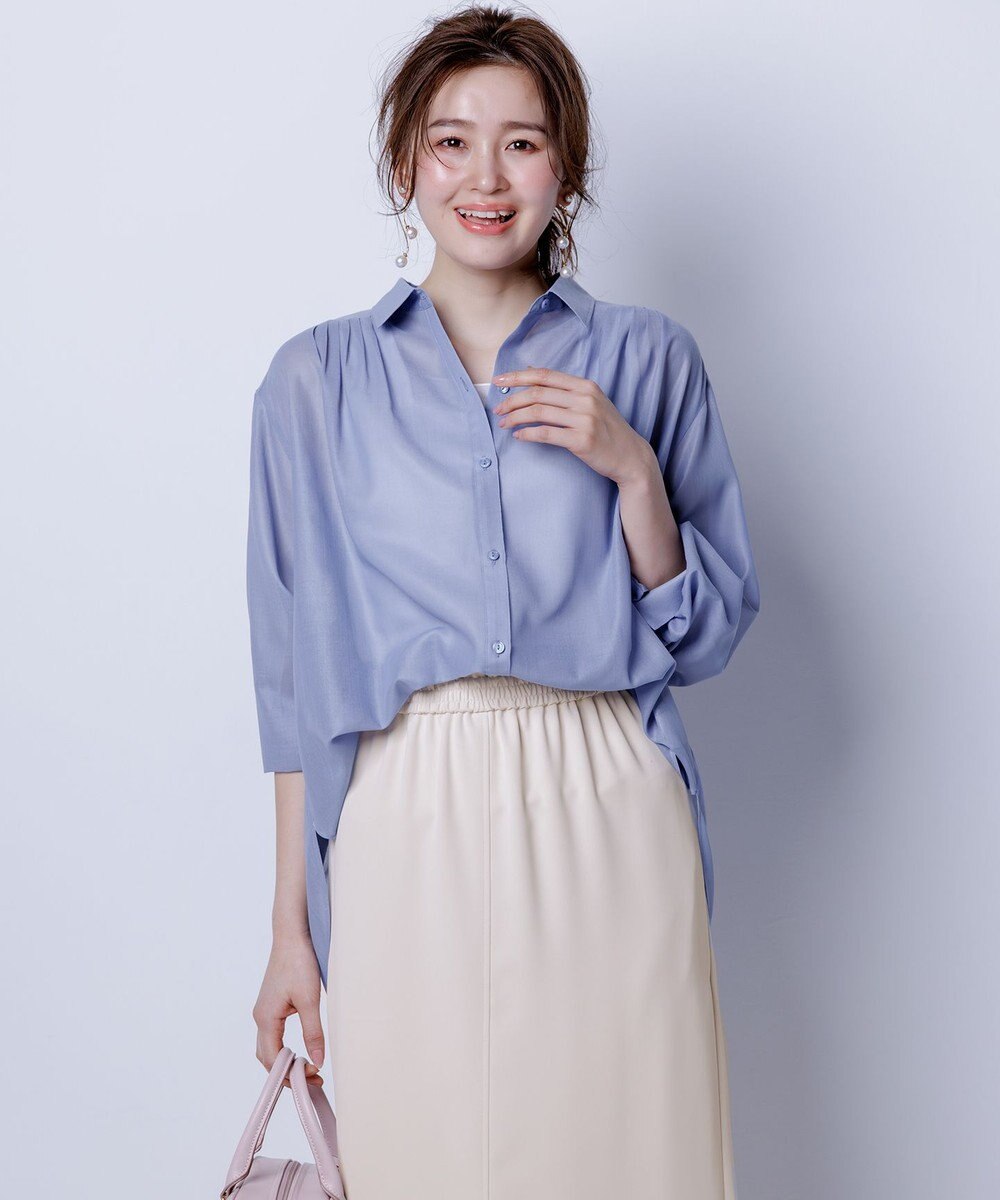 ANY SIS 【洗える】シアーコンビスクエアネック タンクトップ 