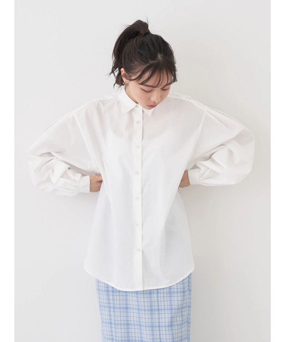 earth music&ecology 袖タックブラウス 