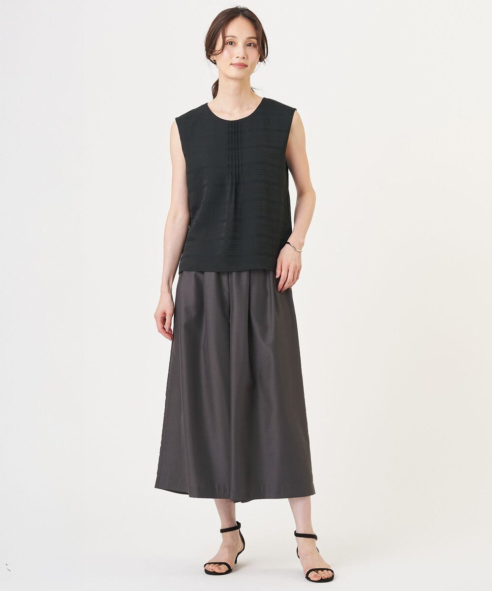 J.PRESS LADIES 【WEB限定】シアーチェック ノースリーブ カットソー 